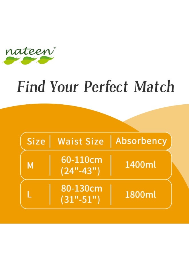 Nateen Flexi Soft Adult Diapers Pants,Incontinence Pull Up,Medium,Waist Size 90-130cm,10 Count Adult Pull Ups,Superior Comfort,Excellent Combination of Protection. - Image 4